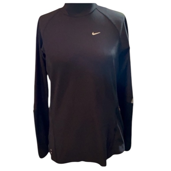 Nike dry fit top turtleneck Black Athletic SZ large - Picture 1 of 8